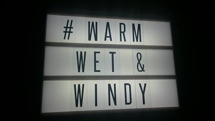 warm wet and windy